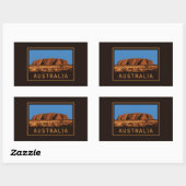 Australien Uluru Rechteckiger Aufkleber (Blatt)