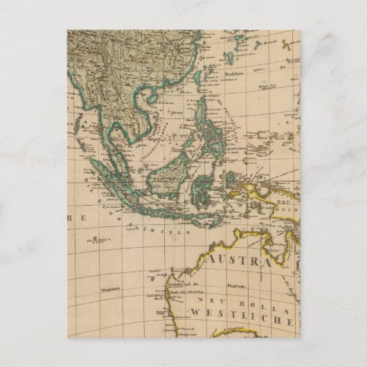 Australien und Asien Postkarte (Vorderseite)