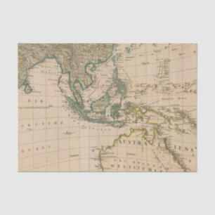 Australien und Asien Seidenpapier