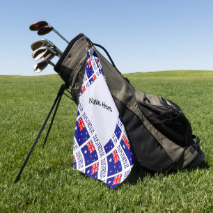 Australien und australische Flagge gekachelt mit I Golfhandtuch
