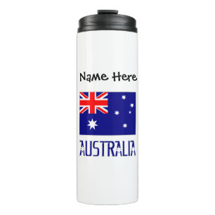 Australien und australische Flagge Personalisiert Thermosbecher