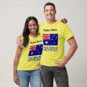 Australien und Australisches Flaggenschwarz Person T-Shirt (Unisex)
