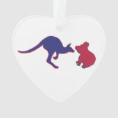 Australien und die Vereinigten Staaten - Flag Hear Ornament (Rückseite)