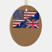 Australien und die Vereinigten Staaten - Flaggenfr Keramik Ornament (Rechts)