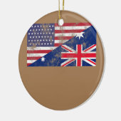 Australien und die Vereinigten Staaten - Flaggenfr Keramik Ornament (Links)