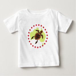 Australien und Meeresschildkröten im Sternenkreis Baby T-shirt