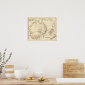 Australien und Neuseeland Poster (Küche)