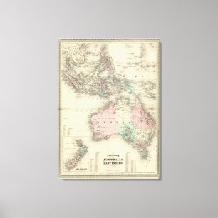 Australien und Ost-Indien Leinwanddruck