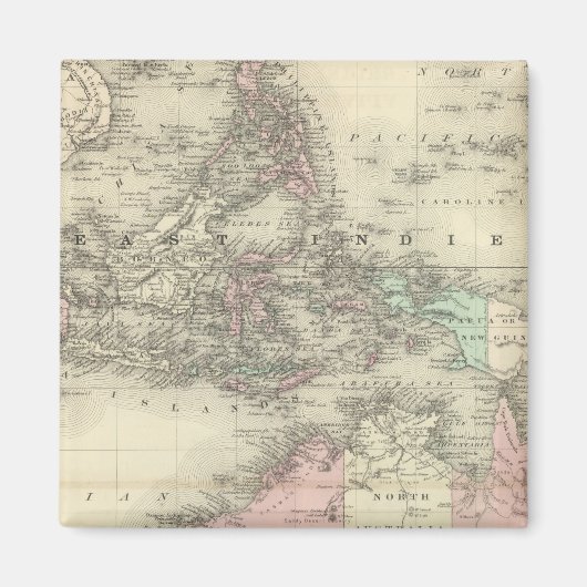 Australien und Ost-Indien Magnet (Vorne)