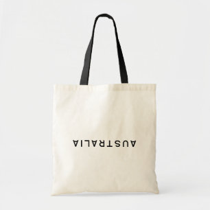 Australien unter Typografie Tragetasche