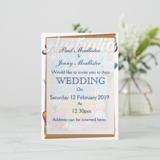 Australien Unterwasser-Hai-Reiseplakat Einladung (Stehend Vorderseite)