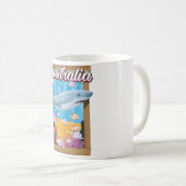 Australien Unterwasser-Hai-Reiseplakat Kaffeetasse (VorderseiteRechts)