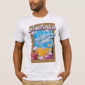 Australien Unterwasser-Hai-Reiseplakat T-Shirt (Vorderseite)