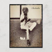 Australien, Ureinwohner + Didgeridoo Postkarte (Vorderseite)
