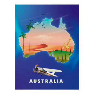 Australien Urlaub Reiseplakat Poster