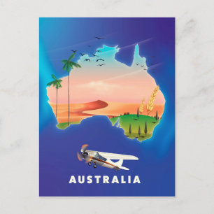 Australien Urlaub Reiseplakat Postkarte