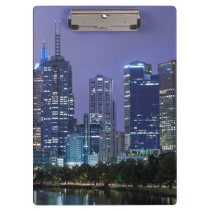 Australien, Victoria, Melbourne, Skyline entlang Klemmbrett