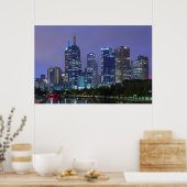 Australien, Victoria, Melbourne, Skyline entlang Poster (Küche)