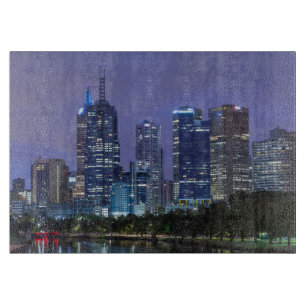 Australien, Victoria, Melbourne, Skyline entlang Schneidebrett