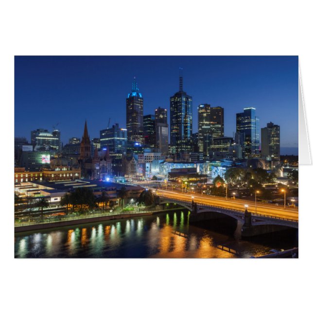Australien, Victoria, Melbourne, Skyline mit (Vorderseite (Horizontal))