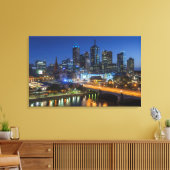 Australien, Victoria, Melbourne, Skyline mit Leinwanddruck (Insitu (Wohnzimmer))