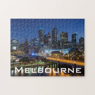 Australien, Victoria, Melbourne, Skyline mit Puzzle