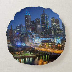 Australien, Victoria, Melbourne, Skyline mit Rundes Kissen