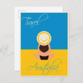 Australien Vintag Beach Travel Poster Postkarte (Vorne/Hinten)