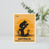 Australien Vintag Koala Bear Travel Postkarte (Stehend Vorderseite)