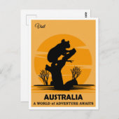 Australien Vintag Koala Bear Travel Postkarte (Vorne/Hinten)