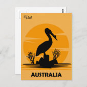 Australien Vintag Pelican Travel Postkarte (Vorne/Hinten)