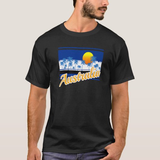 Australien Vintag Surf Style Retro Beach T-Shirt (Vorderseite)