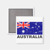 Australien - Vintage Flagge Magnet (Vorderseite/Rückseite)
