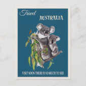 Australien Vintage Poster Postkarte (Vorderseite)