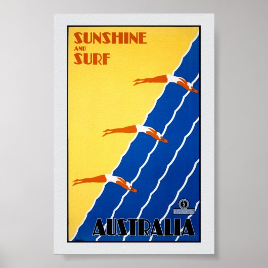 Australien Vintage Poster Restauriert (Vorne)