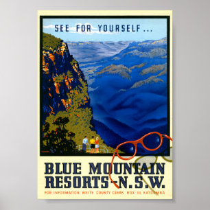 Australien Vintage-Reiseplakat Restauriert Poster
