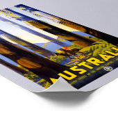 Australien Vintage-Reiseplakat Restauriert Poster (Ecke)