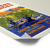 Australien Vintage Reiseplakat Restauriert Poster (Ecke)