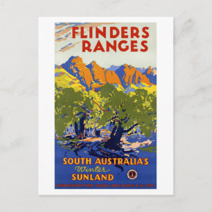 Australien Vintage-Reiseplakat Restauriert Postkarte