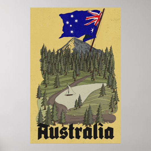 Australien Vintage-Reiseposter Poster (Vorne)