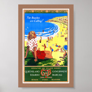 Australien Vintage-Reiseposter Restauriert Poster