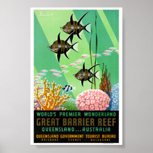 Australien Vintage-Reiseposter Restauriert Poster