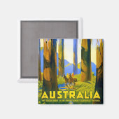 Australien - Vintage Travel Magnet (Vorderseite/Rückseite)