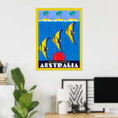 Australien ~ Vintage Travel Poster (Heimbüro)