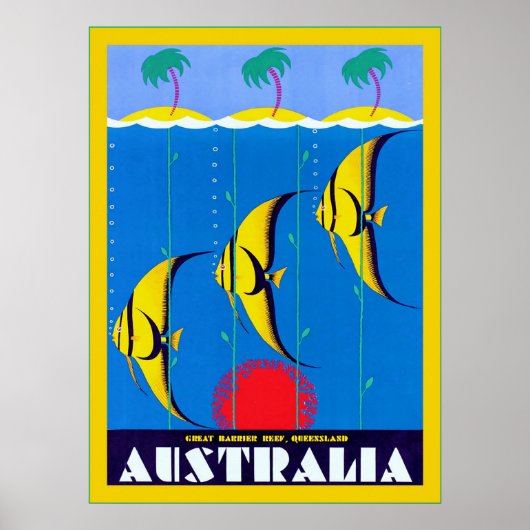 Australien ~ Vintage Travel Poster (Vorne)