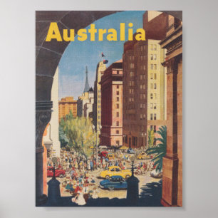 Australien Vintage Travel Poster