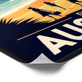 Australien Vintage Travel Poster entdecken (Ecke)