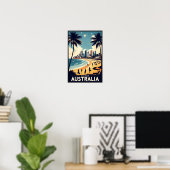 Australien Vintage Travel Poster entdecken (Heimbüro)