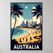 Australien Vintage Travel Poster entdecken (Vorne)