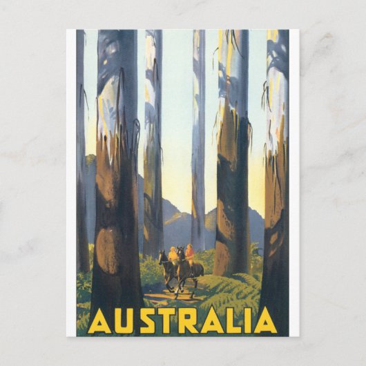 Australien Vintage Travel Poster Postkarte (Vorderseite)
